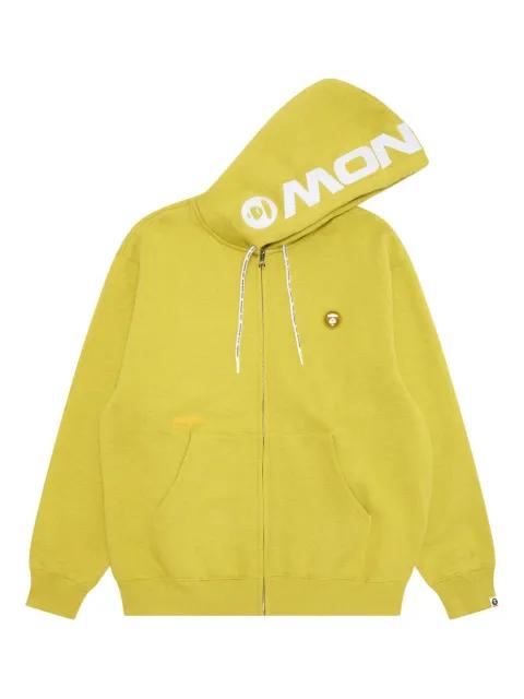 embroidered-logo zip-up hoodie by BAPE