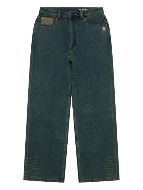 embroidered-pocket jeans by BAPE
