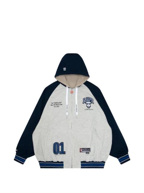 embroidered reversible zip-up hoodie by BAPE