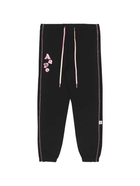 embroidered track pants by BAPE