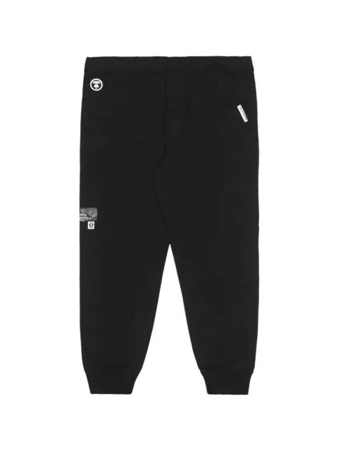 embroidered twill track pants by BAPE
