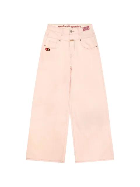embroidered wide-leg trousers by BAPE
