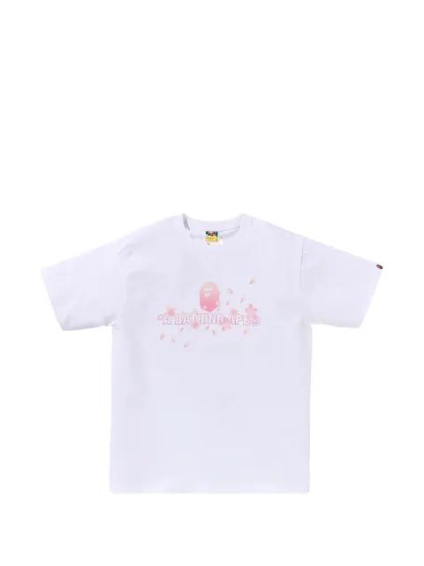 floral-print T-shirt by BAPE