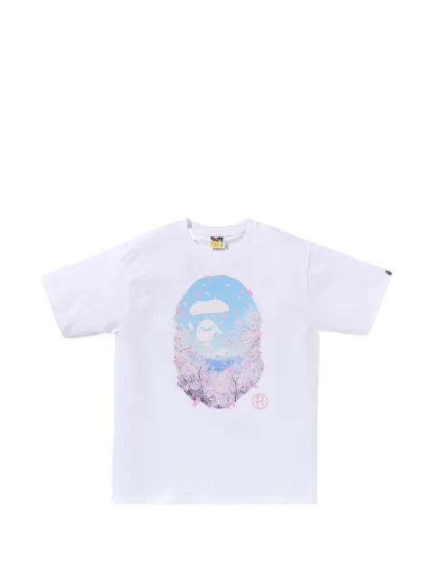 floral-print T-shirt by BAPE