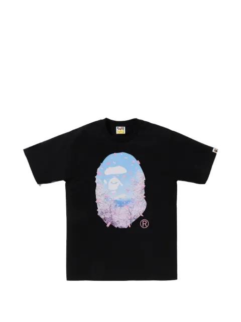 floral-print T-shirt by BAPE