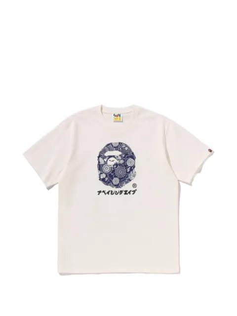 floral-print T-shirt by BAPE