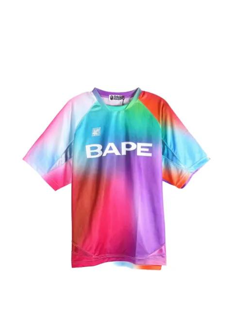 gradient-effect logo-print T-shirt by BAPE