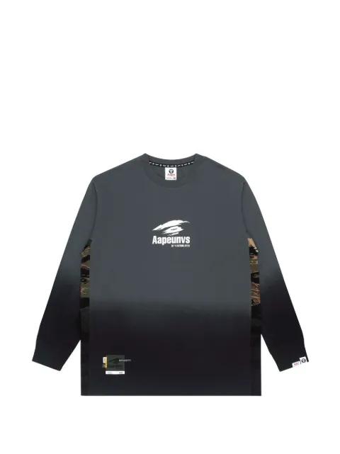 gradient long-sleeve T-shirt by BAPE
