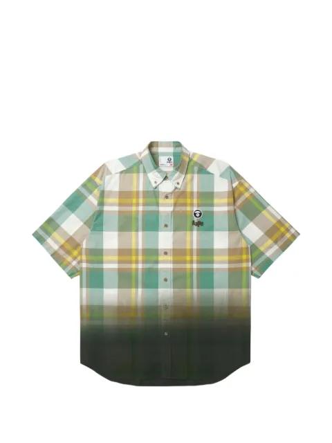 gradient plaid shirt by BAPE