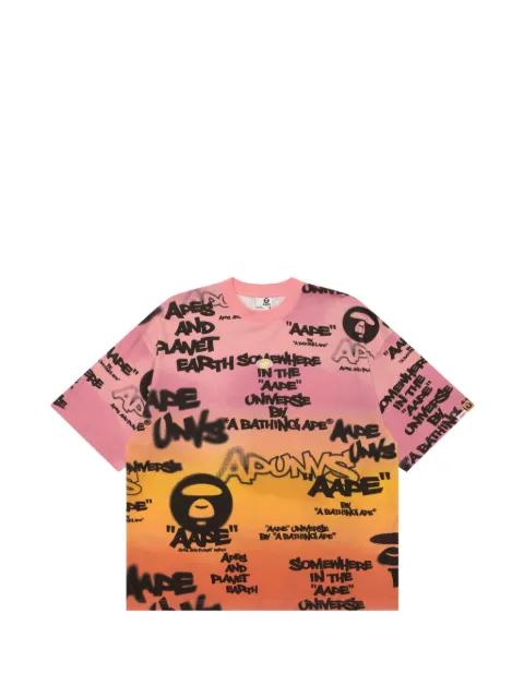 graffiti-print T-shirt by BAPE