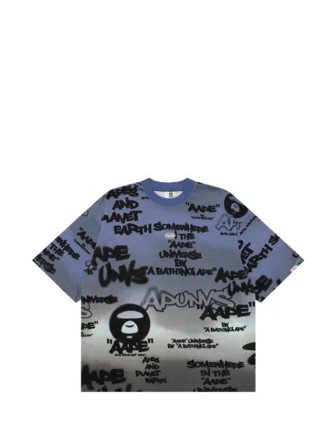 graffiti-print T-shirt by BAPE