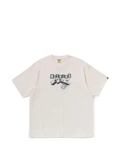graphic-print cotton T-shirt by BAPE