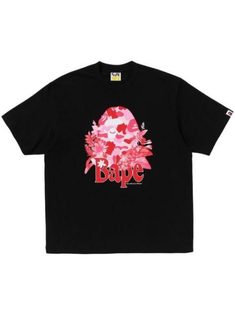 graphic-print cotton T-shirt by BAPE