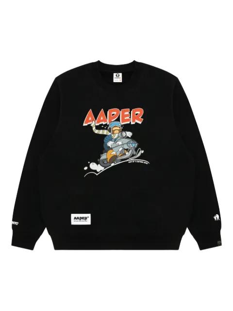 graphic-print crew-neck sweatshirt by BAPE