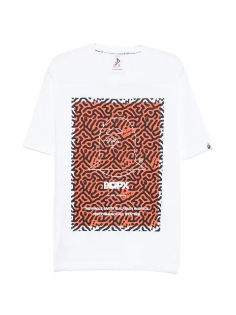 graphic-print drawstring T-shirt by BAPE