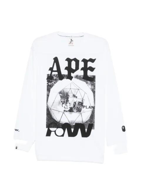 graphic-print long-sleeve T-shirt by BAPE