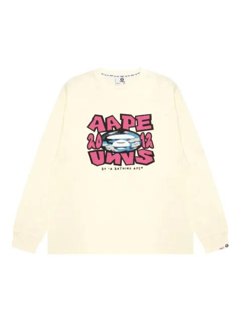 graphic-print long-sleeved sweatshirt by BAPE