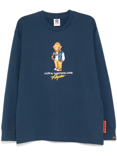 graphic-print long-sleeves T-shirt by BAPE