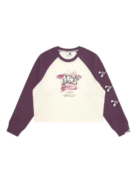 graphic-print raglan-sleeve T-shirt by BAPE