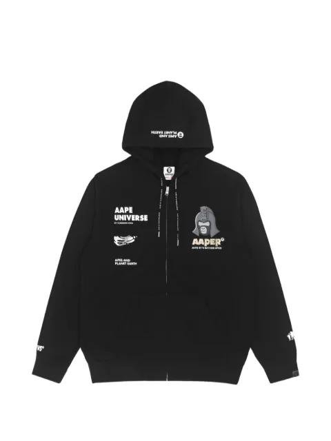 graphic-print zip-up hoodie by BAPE