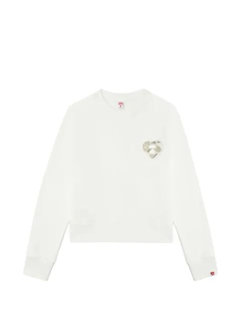 heart appliqué sweater by BAPE
