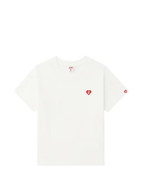 heart-embroidered T-shirt by BAPE