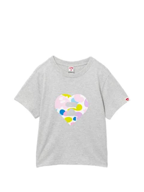 heart-print T-shirt by BAPE