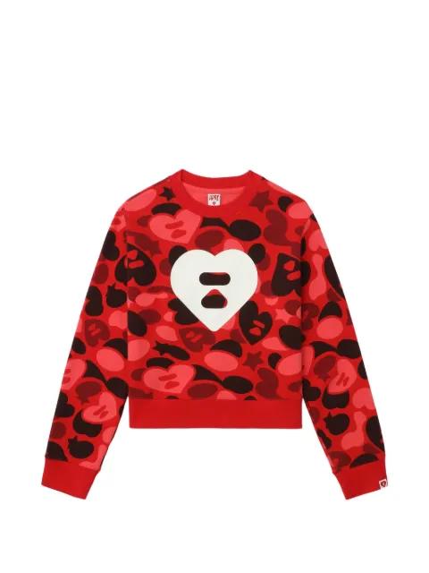 heart-print sweater by BAPE