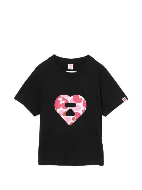 heart-printed T-shirt by BAPE