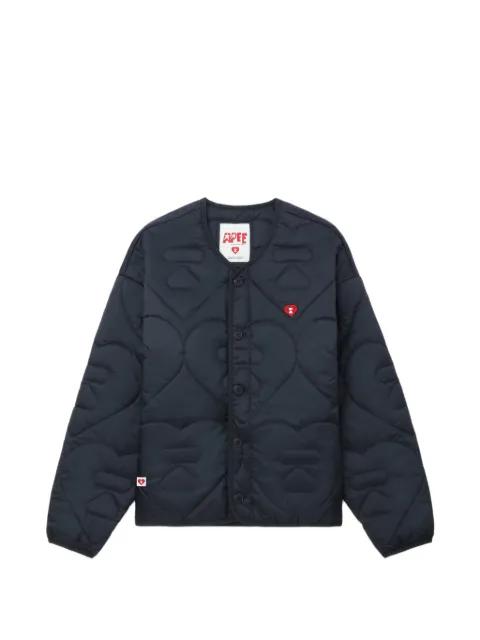 heart quilted jacket by BAPE