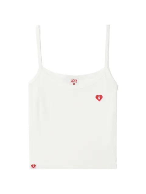 heart ribbed tank top by BAPE