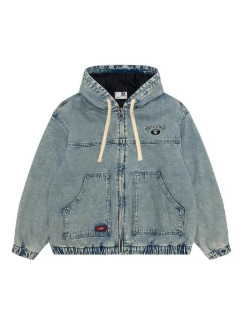 hoodied denim jacket by BAPE
