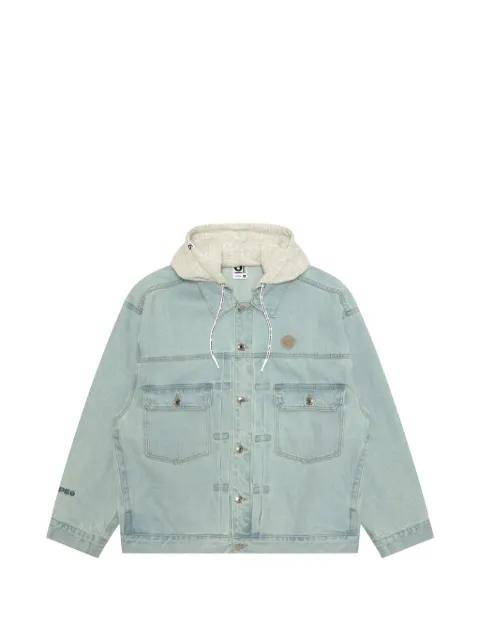 hoodied denim jacket by BAPE