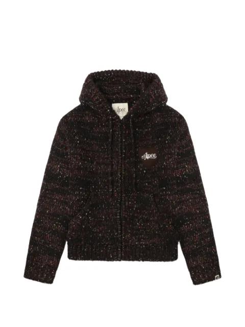 hoodied zip knitwear by BAPE