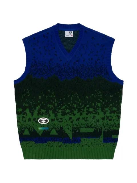 intarsia-knit vest by BAPE