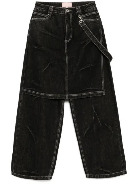 layered jeans by BAPE
