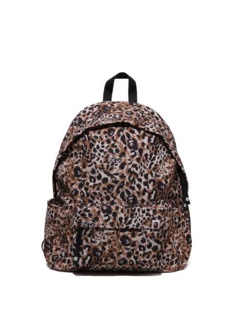 leopard-print backpack by BAPE