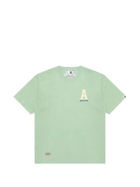 letter-patch T-shirt by BAPE