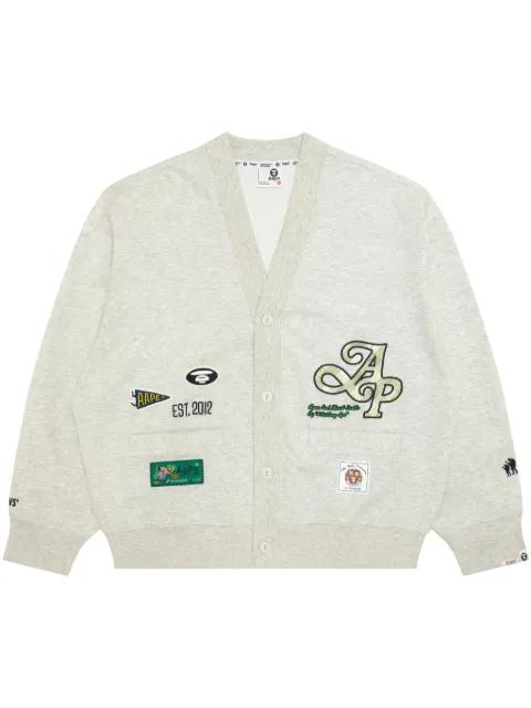 logo-appliqué cardigan by BAPE