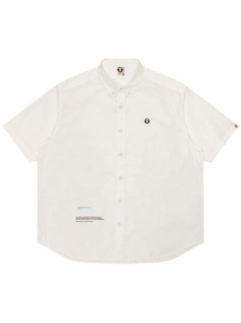 logo-appliqué cotton shirt by BAPE