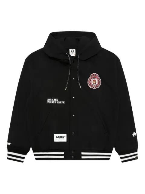 logo-appliqué hoodie by BAPE