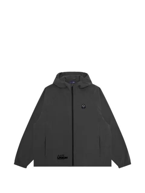 logo appliqué hoodied jacket by BAPE