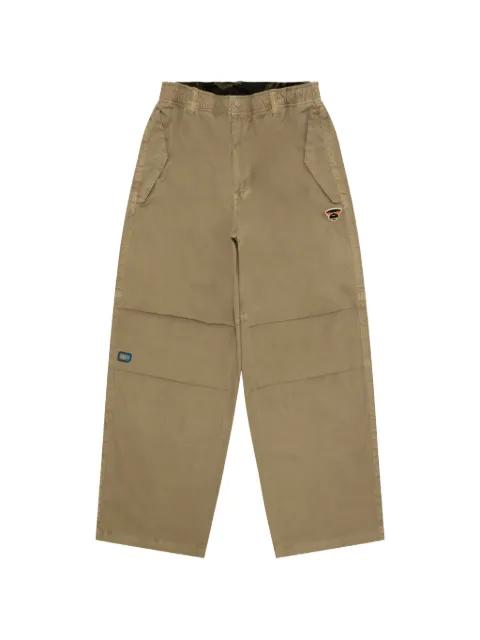 logo-appliqué trousers by BAPE
