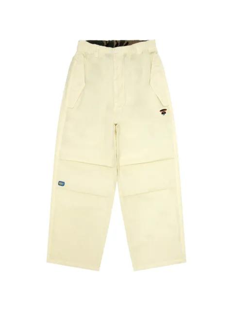 logo-appliqué trousers by BAPE