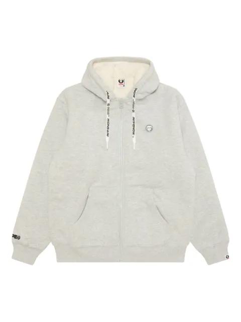 logo appliqué zip hoodie by BAPE