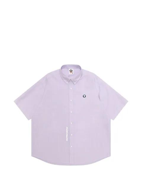 logo button-up shirt by BAPE