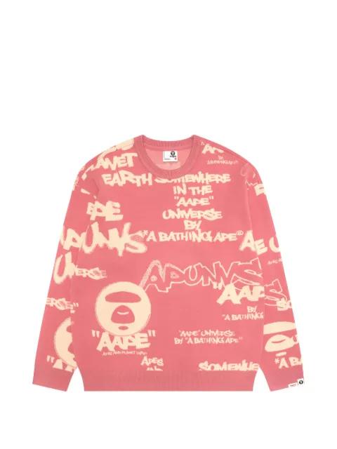 logo crew-neck sweater by BAPE