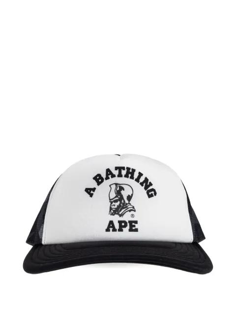 logo-detail camo-print trucker cap by BAPE