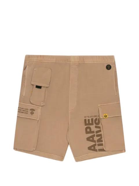 logo detail cargo shorts by BAPE