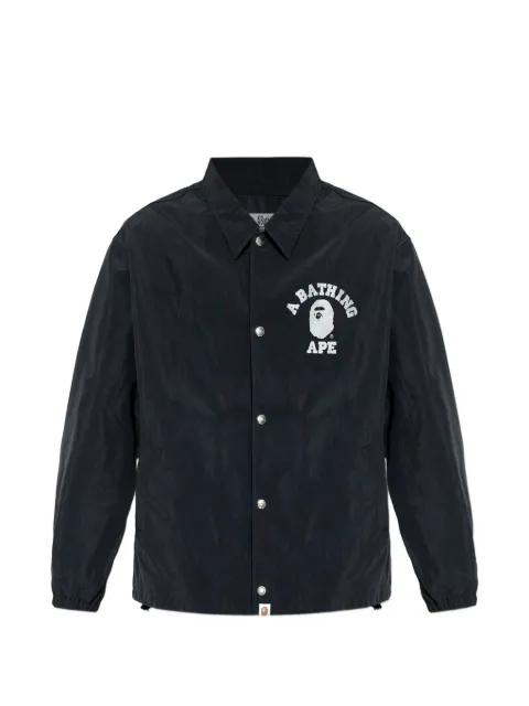 logo-detail long-sleeve overshirt by BAPE